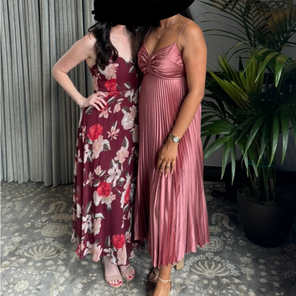Lush Midi Pleated Dress